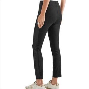 Rag & Bone Black Dani Pants with Leather Side Stripe Size 12 Women